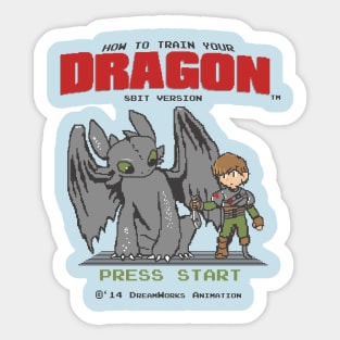 How To Train Your Dragon 8Bit Version Sticker